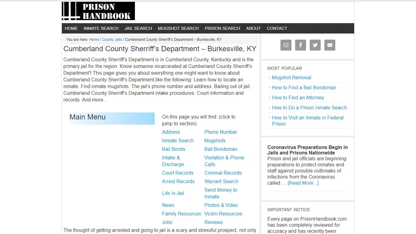 Cumberland County Sherriff’s Department – Burkesville, KY